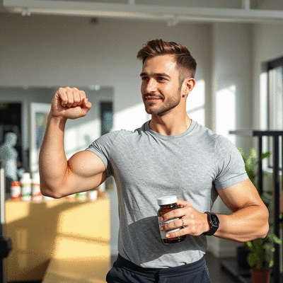 Lifestyle imagery related to weight management for men