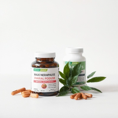 Product photography of natural supplements for menopause