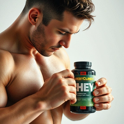 User using supplements for athletic performance