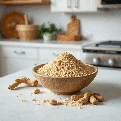 Maca root in powder form