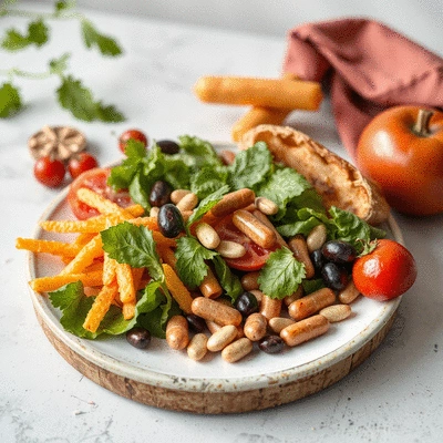 Healthy meal with high fibre supplements