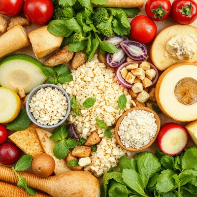 Image showcasing various sources of soluble fibre