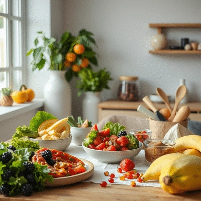 Healthy lifestyle with high-fibre foods