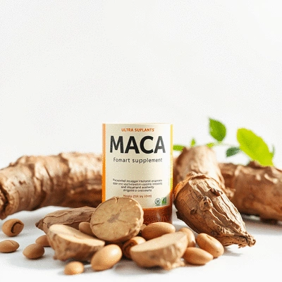 Maca root supplement in a natural setting