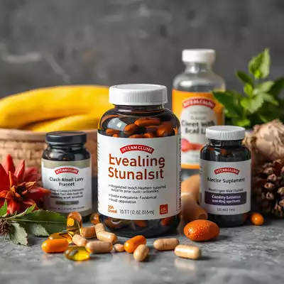 Healthy lifestyle with natural supplements