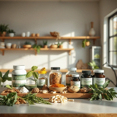 Organic supplements on display