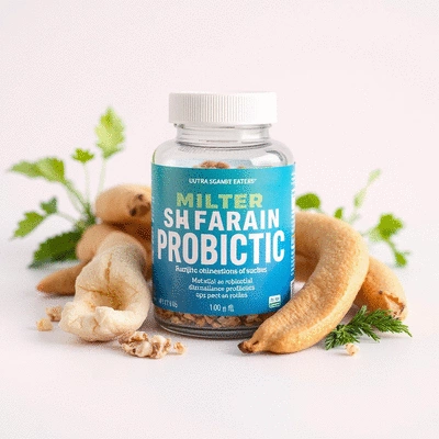 Visual representation of multi-strain probiotics benefits