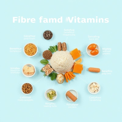 Fibre and vitamins benefits infographic