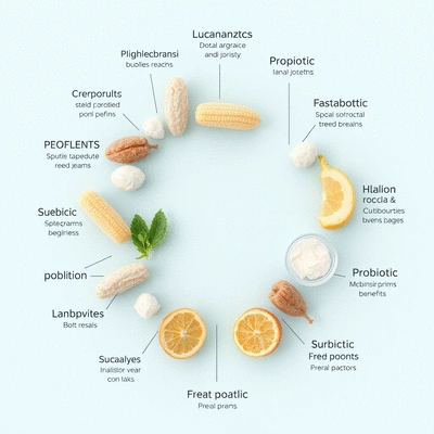 Probiotic benefits illustration