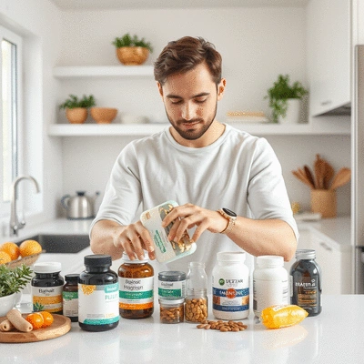 User using various immune supplements