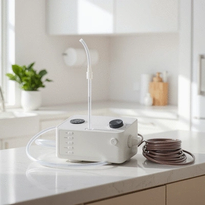 Colonic irrigation kit on a clean countertop