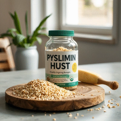 Healthy lifestyle with psyllium husk