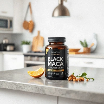 Image of Black Maca supplement packaging
