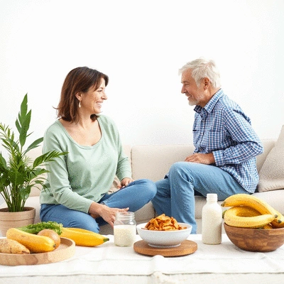 Lifestyle imagery depicting healthy choices for menopause relief