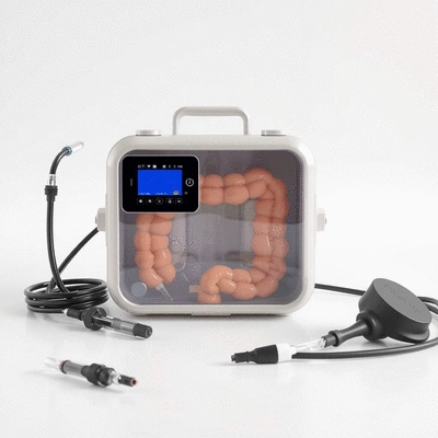 Colonic irrigation kit on a clean surface