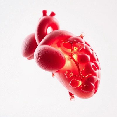 Photorealistic image illustrating the heart and brain health benefits of omega oils