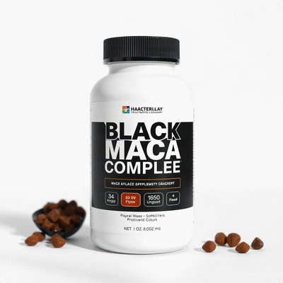 Black Maca Complex product photography