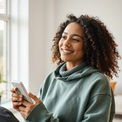 User engaged with health supplements