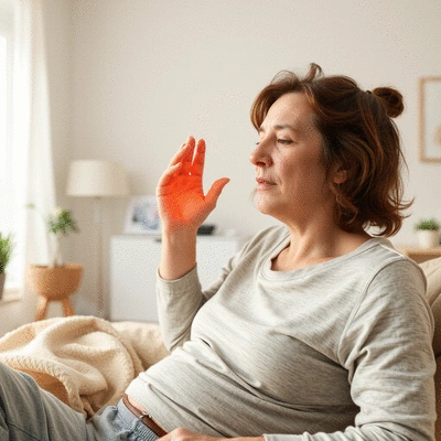 User experiencing hot flushes