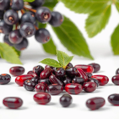 Acai Berry Capsules on a bright background