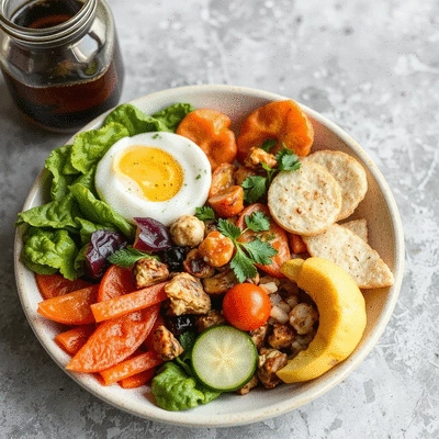 Healthy meal with high fibre ingredients