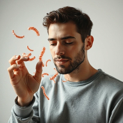 User interacting with probiotics